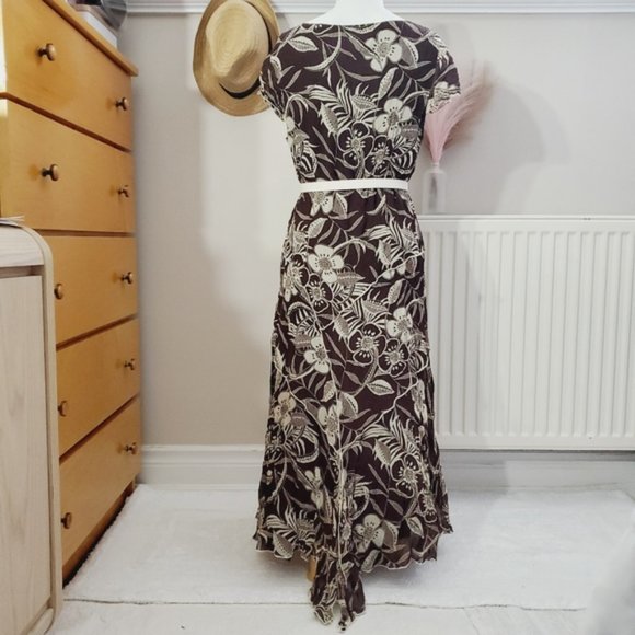 Linea Domani Creped Maxi Dress- Size 10 - Picture 2 of 15